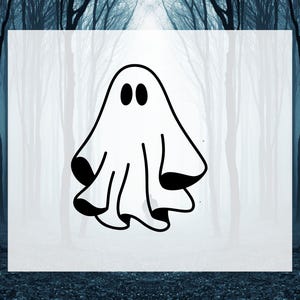 Ghost Decal, Vintage Ghost Decal, Sheet Ghost Decal, Decal for laptop, Decal for Car, Mirror Decal, Halloween Decal, Fall Decal