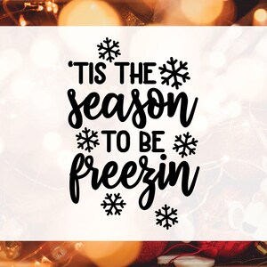 Christmas Decal, Tis the Season Decal, Winter Decal, Holiday Decal, Snowflakes Decal, Christmas Decor Christmas Sticker
