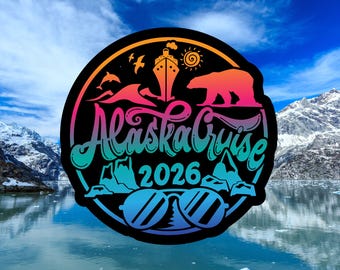 Cruise Door Magnet, Alaska Cruise Trip 2026, Cruise Decor, Alaska Travel, 6 inch wide