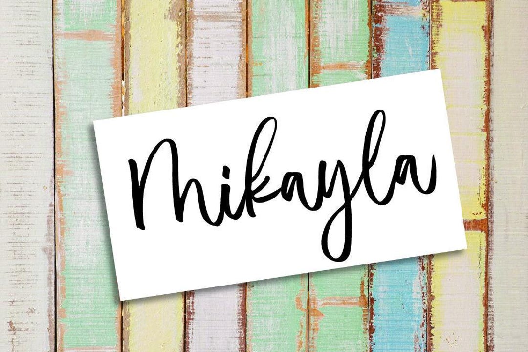 Personalized Name Decal, Script Name Decal, Decal, Name Sticker, Vinyl ...