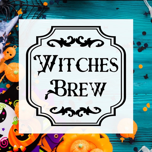 Halloween Decal, Witches Brew Decal, Fall  Decal, Holiday Decal, Ghost Decal, Halloween Decor, Halloween Bucket Decal, Halloween Party decor