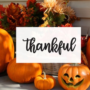 Thankful Fall Pumpkin Decal, Fall Home Decor, Fall Decal, Fall Sticker