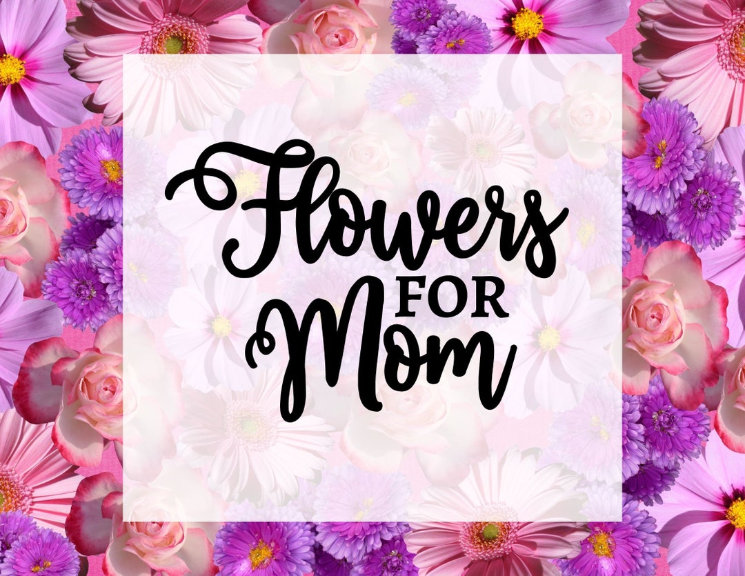 Mothers Day Decal, Mom Decal, Car Decal, Vase Decal, Flowers for Mom