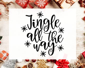Christmas Decal, Winter Decal, Holiday Decal, Christmas Decor, Decal for Christmas, Jingle All the Way Christmas Sticker
