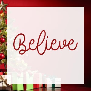 Believe Christmas Decal, Believe Decal, Winter Decal, Holiday Decal, Snowflakes Decal, Christmas Decor Christmas Sticker