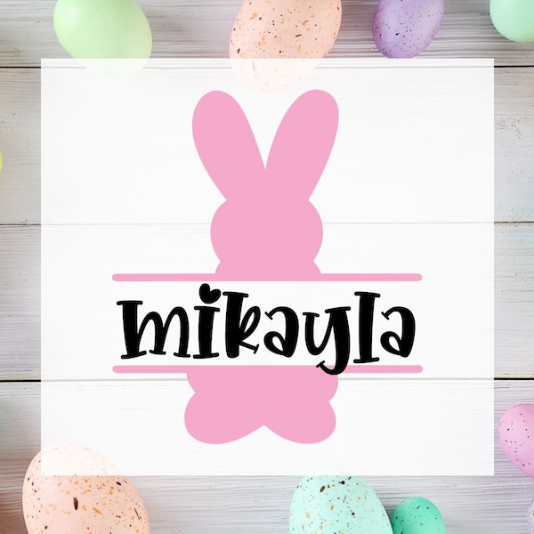 Easter Name Decal for Easter basket, Easter Bunny Decal, Personalized Decal, Personalized Easter Decor