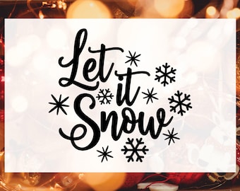 Christmas Decal, Let it Snow Decal, Winter Decal, Holiday Decal, Snowflakes Decal, Christmas Decor Christmas Sticker