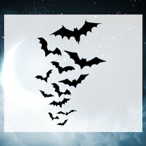 Bats Decal, Decal for laptop, Car Decal, tumbler decal, cup decal, mug decal, Decal for Car, Mirror Decal, Halloween Decal, Fall Decal