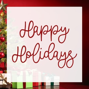 Happy Holidays Decal, Christmas Decal, Winter Decal, Holiday Decal, Christmas Decor Christmas Sticker