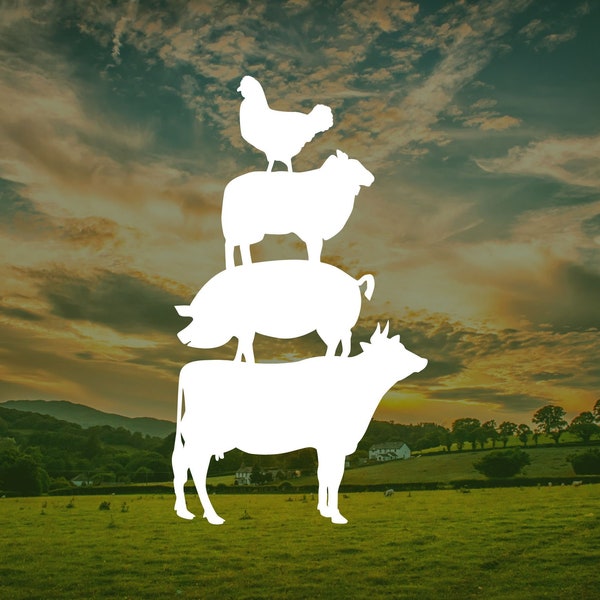Farm Animals Decal, Decal for laptop, Car Decal, tumbler decal, cup decal, mug decal, Decal for Car, Farmhouse Decal, Farm Decal