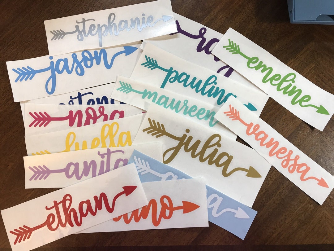 Personalized Name Decal, Arrow Name Decal, Decal, Name Sticker, Vinyl