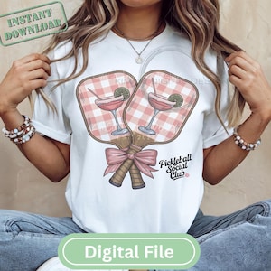 Pickleball PNG Margarita Club PNG Coquette Pickleball Design Preppy Shirt PNG Pickleball Social Club Girls Team Trendy Paddle Digital File
