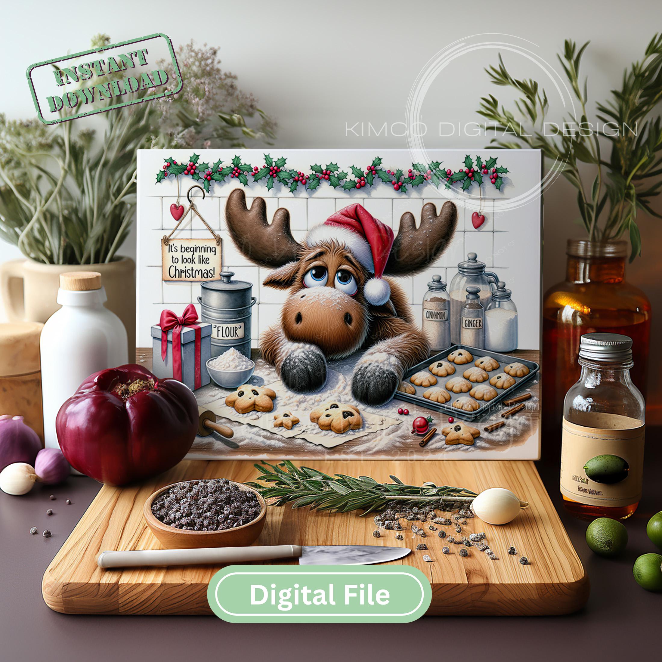 Christmas Glass Cutting Board PNG, Holiday Sublimation Design | Holiday ...