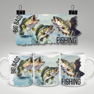 Fishing Mug Sublimation Design Fathers Day Coffee Mug PNG Sublimation Mug Full Mug Wrap Digital Instant Download 11oz and 15oz PNG