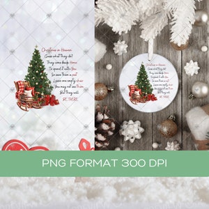 Adorno navideño en el cielo (PNG), acuarela navideña vintage, adorno conmemorativo, adorno navideño, mecedora, diseño de sublimación