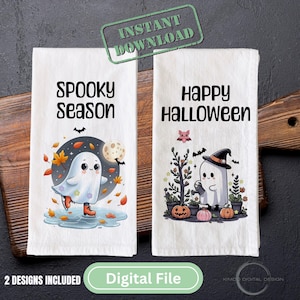 Halloween Kitchen Towel png, Kitchen Towel Sublimation Design -  Halloween Kitchen Designs, Cute Kitchen Towel Design png Instant Download