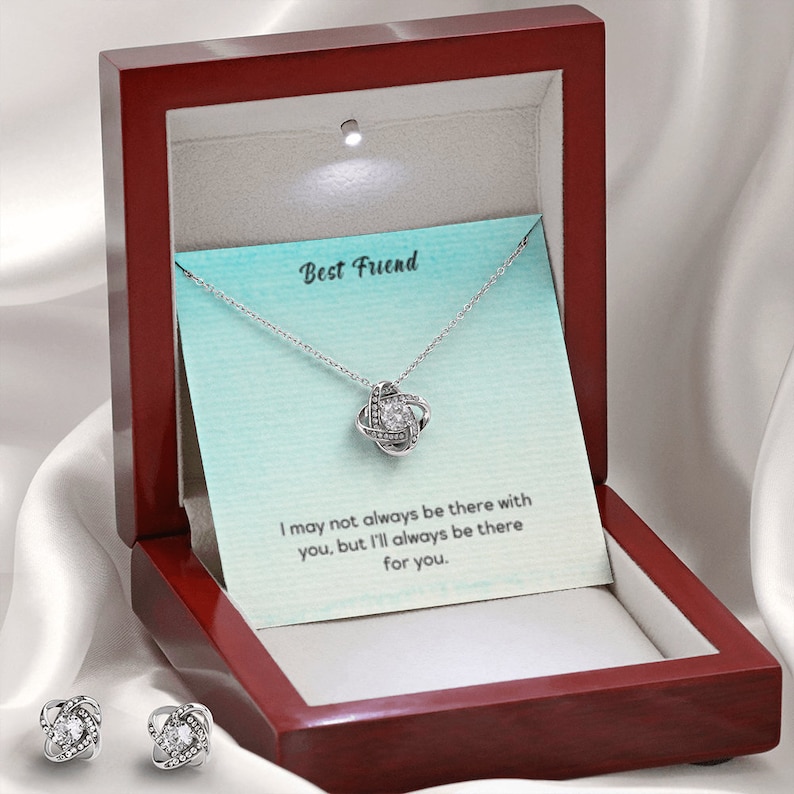 Love Knot Earring and Necklace set for Best Friends