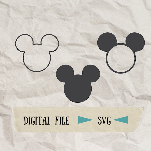 Mickey Mouse Silhouette Svg - Etsy