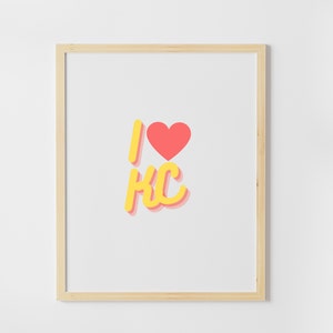kansas city chiefs prints · kc chiefs decor · kc chiefs home decor · kc wall art · kansas city football · printable · digital downloads