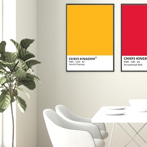BUNDLE AND SAVE · kansas city chiefs prints · kc chiefs decor · wall hanging · kc wall art · football · print bundle · digital downloads