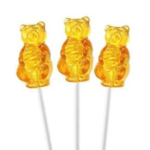 Handmade Honey Bear Lollipops For Sale | 25 Pieces