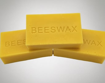 1 Pound Yellow Beeswax Block | Filtered Beeswax for Crafts | Beeswax Craft Material |  High Quality Wax | Local Midwest USA Filtered Beeswax