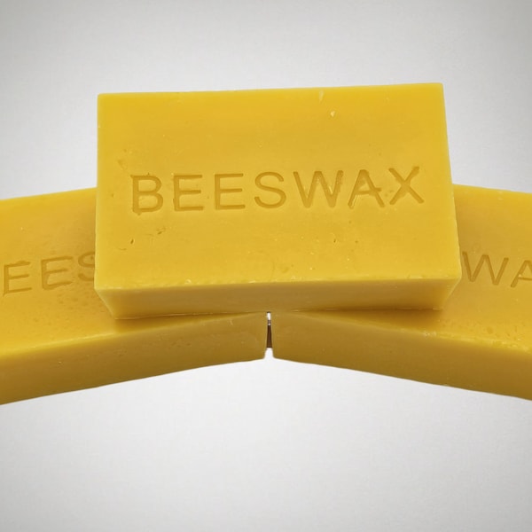 1 Pound Yellow Beeswax Block | Filtered Beeswax for Crafts | Beeswax Craft Material |  High Quality Wax | Local Midwest USA Filtered Beeswax