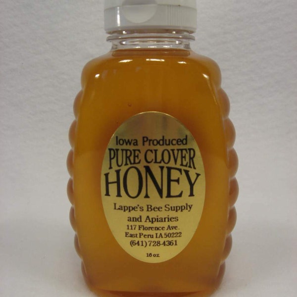 Pure Clover Honey Natural 1 lb, Local Beekeepers Midwest USA Delicious Honey, Housewarming Wedding Shower Gift Basket Idea Gifts for Him Her
