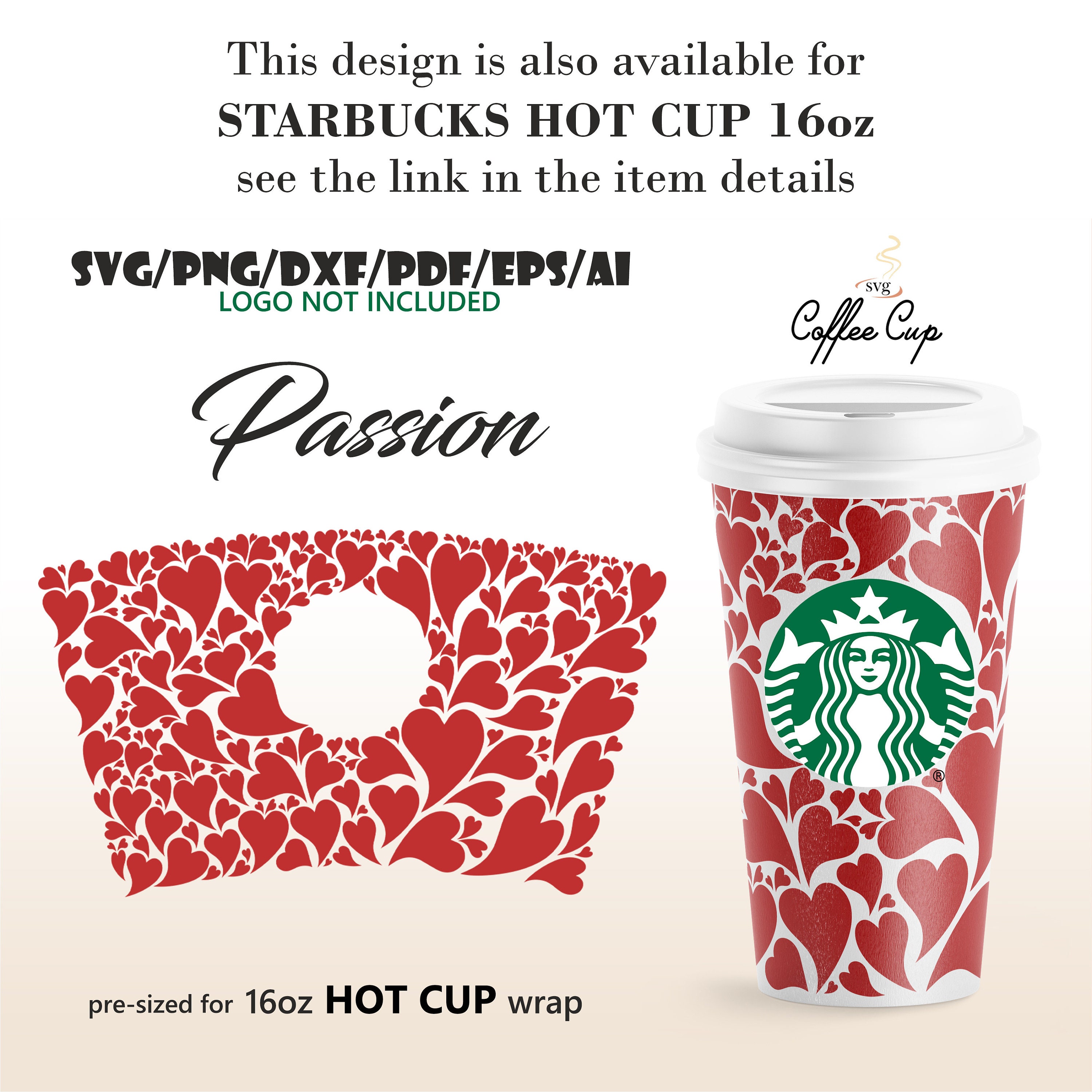 No Pain No Gain Starbucks Cold Cup Wrap 24oz – Cutz Vinyl and Craft Supplies