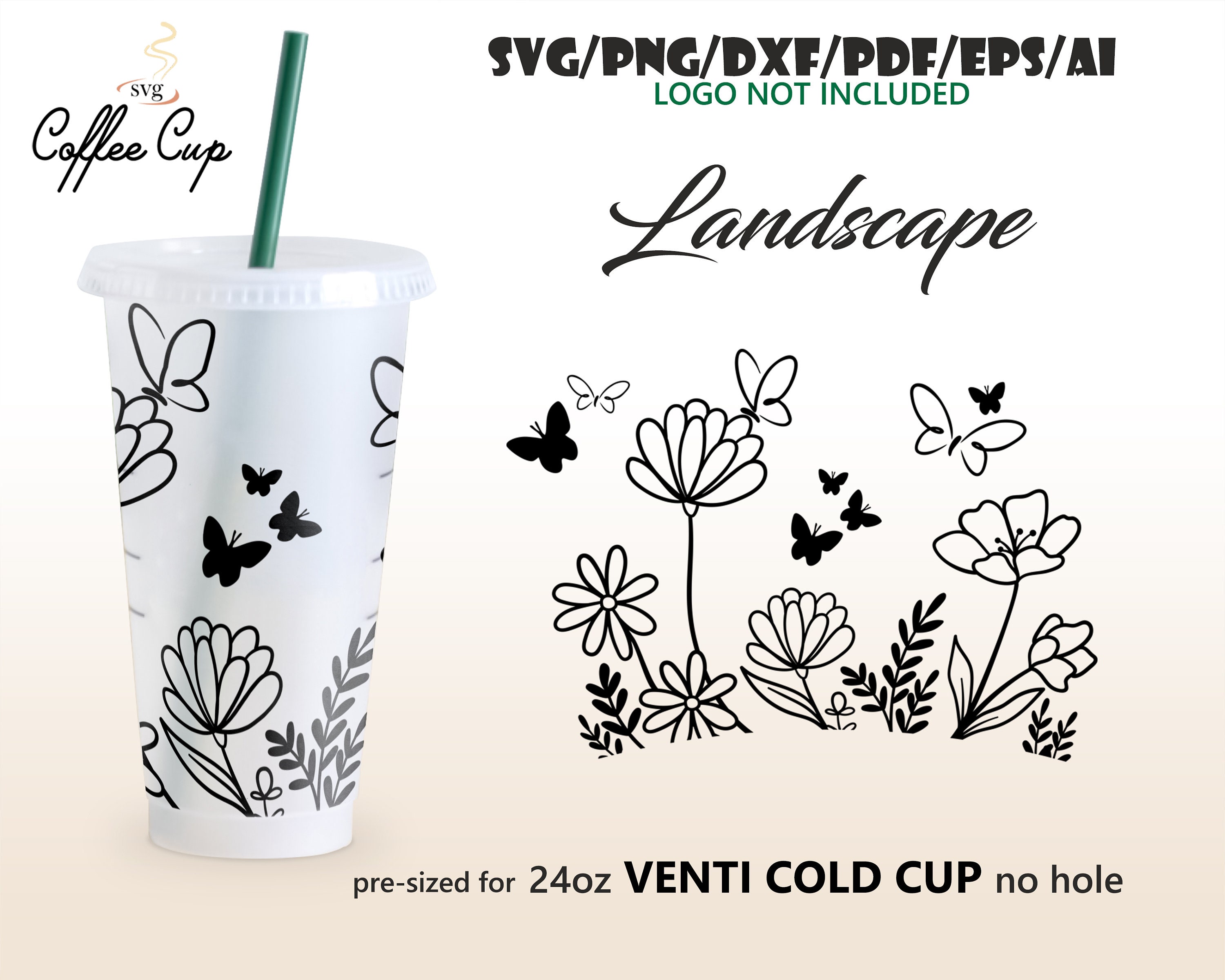 Love and Hearts Starbucks Cold Cup Wrap SVG. Venti Cups By Olyate