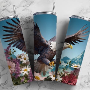 Bald Eagle Insulated Tumbler: Patriotic Stainless Steel Travel Mug