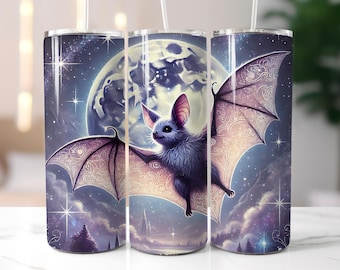 Spooky Bat Insulated Tumbler: Halloween Travel Mug (20 oz & 30 oz)