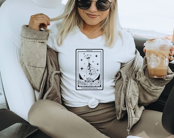 Esthetician Tarot Card T-Shirt: Unisex Relaxed Fit