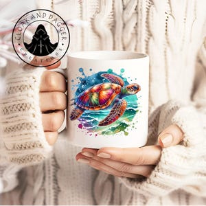 Sea Turtle Coffee Mug: Ocean Lover Gift, 15 oz