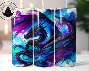Dragon Tumbler with Straw – Insulated Stainless Steel Fantasy Cup