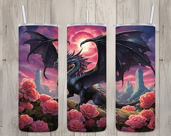 Dragon Insulated Tumbler: Fantasy Art Stainless Steel Cup (20 oz & 30 oz)