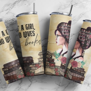 Book Lover Insulated Tumbler: Girl Who Loves Books, Stainless Steel