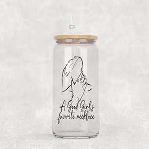 A Good Girl&#39;s Favorite Necklace / Smut / Brat Beer Glass Bamboo Lid
