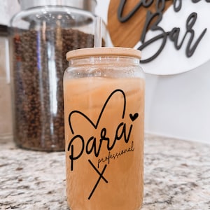 Paraprofessional Beer Glass with Bamboo Lid: Para Life Gift