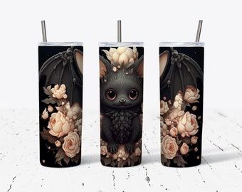 Spooky Bat Insulated Tumbler: Halloween Travel Mug (20 oz & 30 oz)