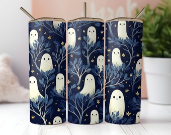 Ghost Halloween Fall Insulated Tumbler / Ghost Tumbler / Halloween Tumbler / 20 oz 22 oz and 30 oz options