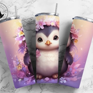 Cute Penguins Insulated Tumbler / Penguin Tumbler / Gift for Penguin Lover / Penguin Gift / 20 oz and 30 oz options