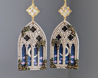 Gothic windows | Moon earrings