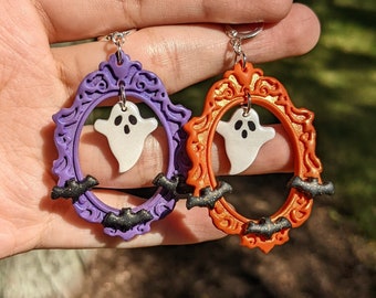 Armações fantasmagóricas | Armações assustadoras | Brincos de Halloween | Brincos assustadores | Brincos de fantasmas | Morcegos de Halloween | Joias de Halloween