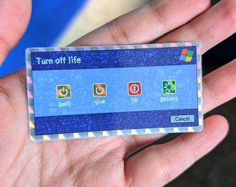 Caixa de diálogo do Windows XP - Saúde mental - Não desista - Adesivo de 7,6 cm
