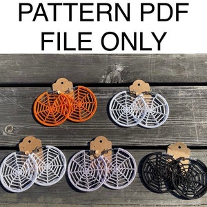 PDF Crochet Pattern for Spider Web Earrings