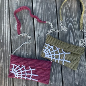 Handmade Crochet Spider Web Purse