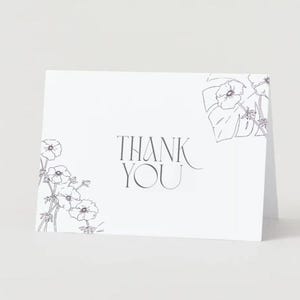 Bedankkaarten met bloemen (set van 10)