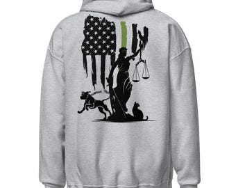 Animal Control Lady Justice Unisex Hoodie