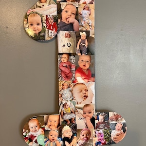 Photo Collage Number, Number One Collage, Any Number Photo Collage